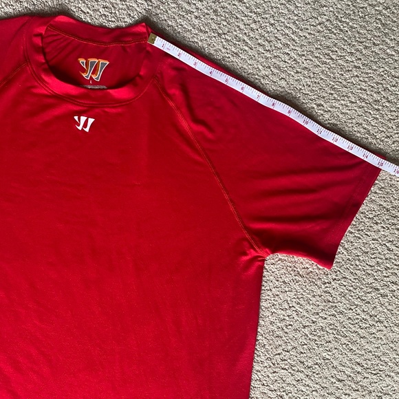 Warrior Tech Tee short sleeve performance shirt red Large - Picture 6 of 14